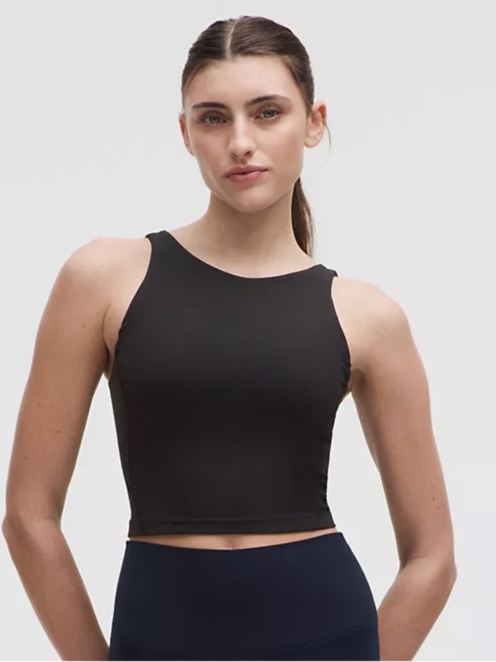 lululemon Align Black High-Neck Tank Top Light Support